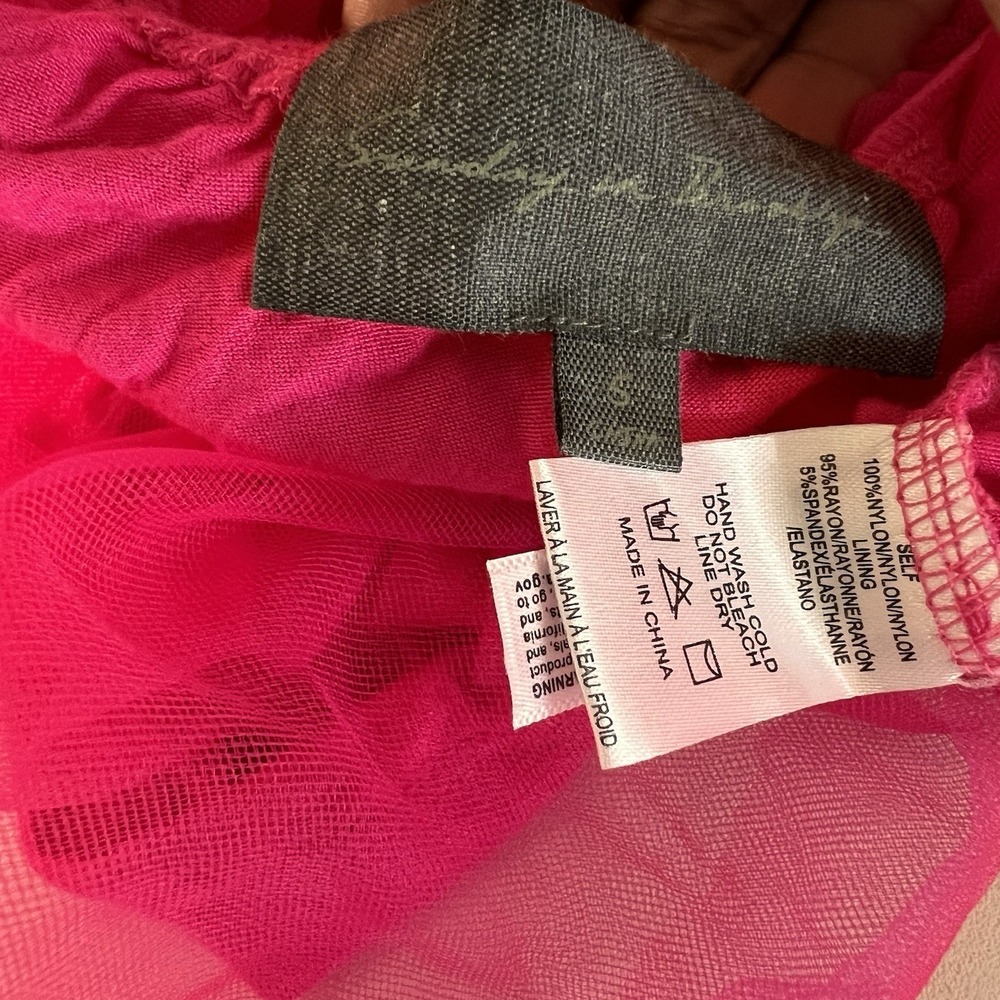 Anthropologie Sunday in Brooklyn Fairy Tulle Top Pink Ruffle Frilly Mesh‎ XS - Picture 4 of 7